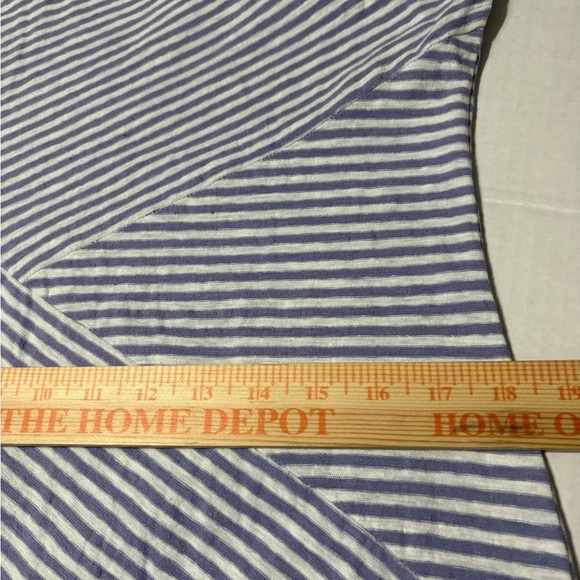 Cut Loose Lavender and White Striped Midi Dress. Cotton/Linen Blend. Made in USA - Picture 6 of 10